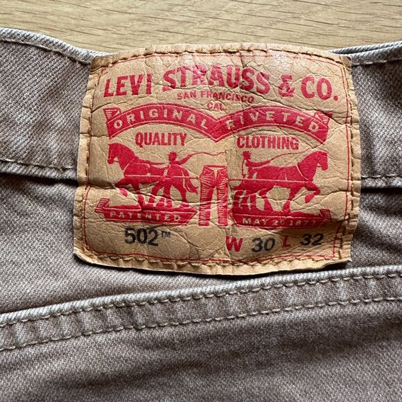 Levi's 502™ Taper Fit Men's Jeans - Otter Tan- 30x32 (1) - Picture 3 of 10